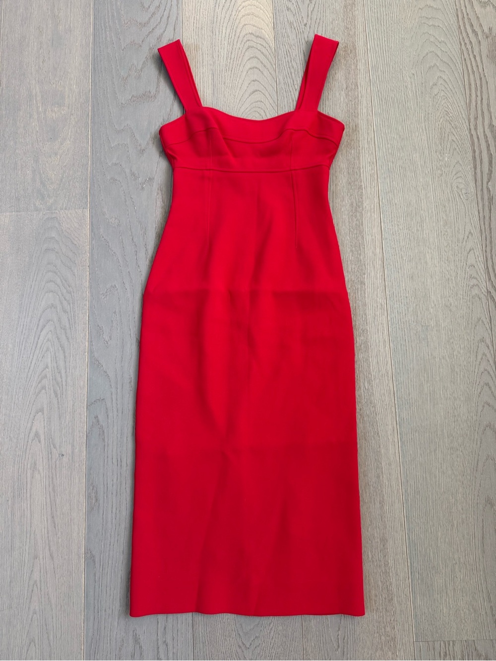 Victoria Beckham Red Midi Sheath Dress